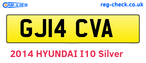 GJ14CVA are the vehicle registration plates.