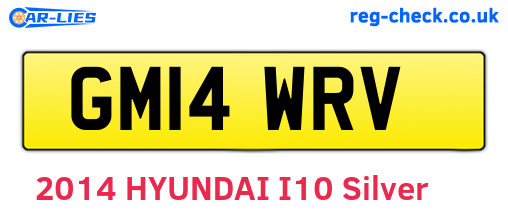 GM14WRV are the vehicle registration plates.