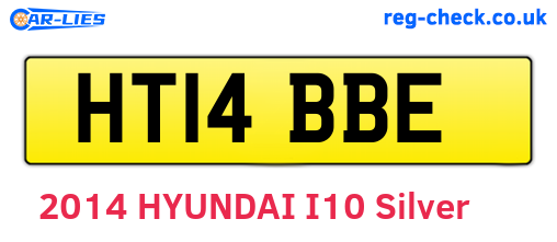 HT14BBE are the vehicle registration plates.