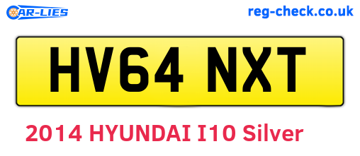 HV64NXT are the vehicle registration plates.