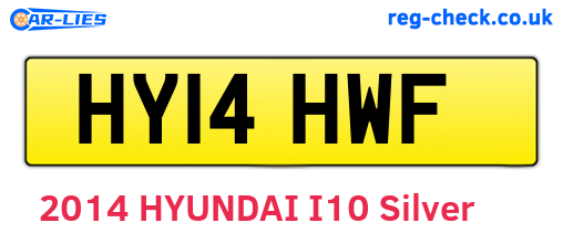 HY14HWF are the vehicle registration plates.