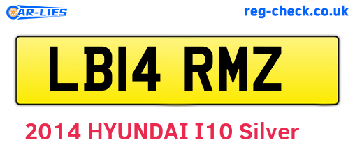 LB14RMZ are the vehicle registration plates.