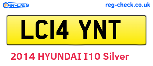 LC14YNT are the vehicle registration plates.