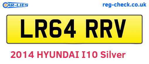 LR64RRV are the vehicle registration plates.