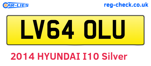 LV64OLU are the vehicle registration plates.