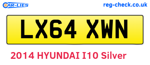 LX64XWN are the vehicle registration plates.