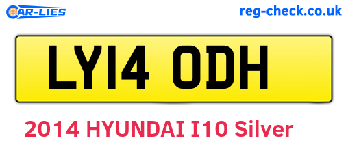 LY14ODH are the vehicle registration plates.