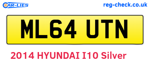 ML64UTN are the vehicle registration plates.