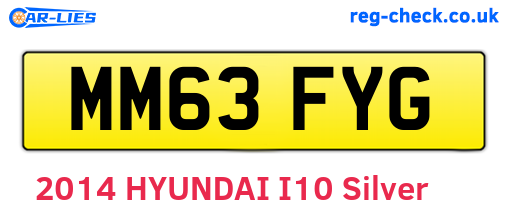 MM63FYG are the vehicle registration plates.
