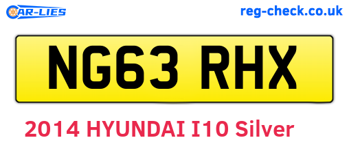 NG63RHX are the vehicle registration plates.