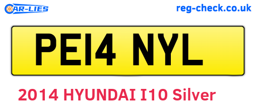 PE14NYL are the vehicle registration plates.