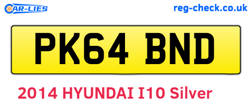 PK64BND are the vehicle registration plates.
