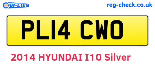 PL14CWO are the vehicle registration plates.