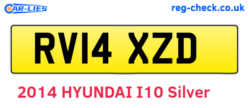 RV14XZD are the vehicle registration plates.