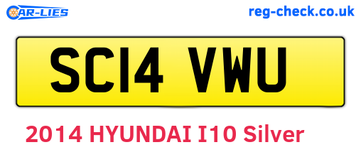 SC14VWU are the vehicle registration plates.