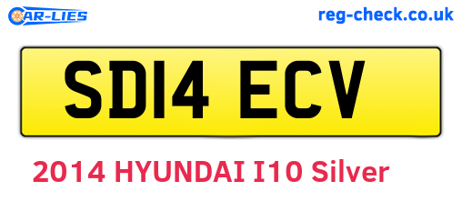 SD14ECV are the vehicle registration plates.