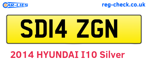 SD14ZGN are the vehicle registration plates.
