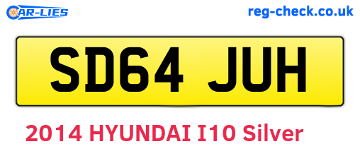 SD64JUH are the vehicle registration plates.