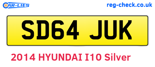 SD64JUK are the vehicle registration plates.