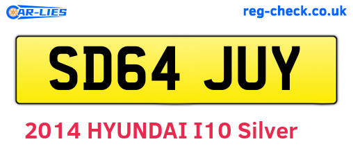 SD64JUY are the vehicle registration plates.