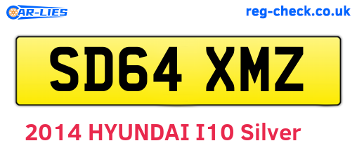 SD64XMZ are the vehicle registration plates.
