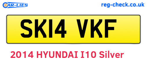 SK14VKF are the vehicle registration plates.