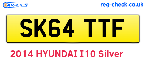 SK64TTF are the vehicle registration plates.