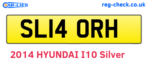 SL14ORH are the vehicle registration plates.