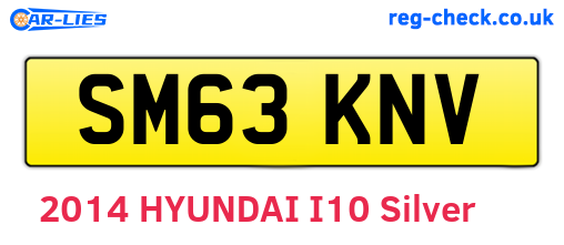 SM63KNV are the vehicle registration plates.