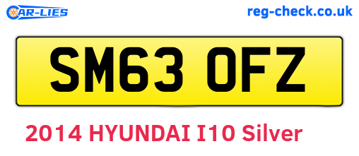 SM63OFZ are the vehicle registration plates.