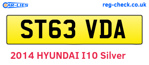 ST63VDA are the vehicle registration plates.