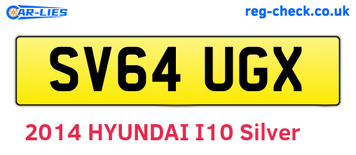 SV64UGX are the vehicle registration plates.