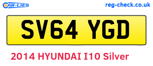SV64YGD are the vehicle registration plates.