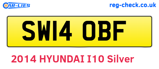 SW14OBF are the vehicle registration plates.