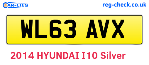 WL63AVX are the vehicle registration plates.
