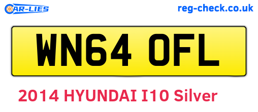 WN64OFL are the vehicle registration plates.