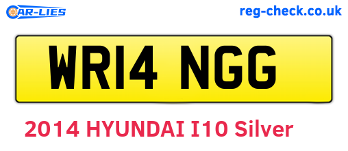 WR14NGG are the vehicle registration plates.