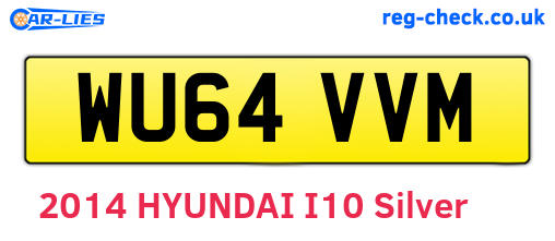 WU64VVM are the vehicle registration plates.