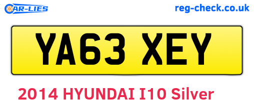 YA63XEY are the vehicle registration plates.