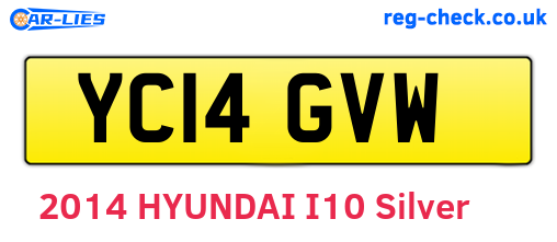 YC14GVW are the vehicle registration plates.