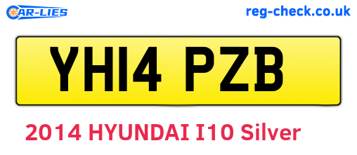 YH14PZB are the vehicle registration plates.