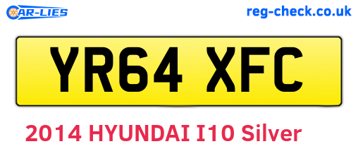 YR64XFC are the vehicle registration plates.