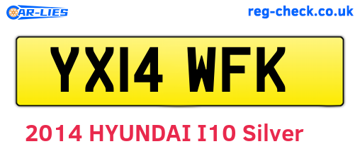 YX14WFK are the vehicle registration plates.