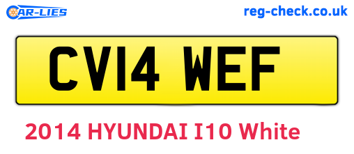 CV14WEF are the vehicle registration plates.