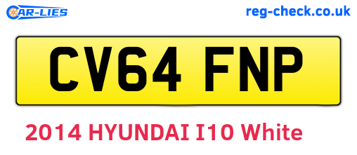 CV64FNP are the vehicle registration plates.