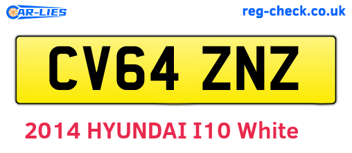 CV64ZNZ are the vehicle registration plates.