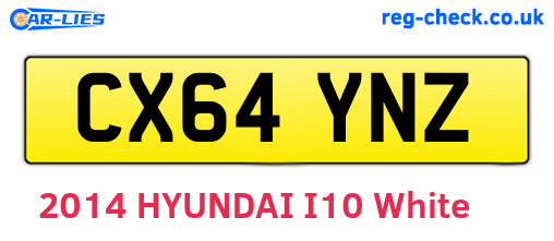 CX64YNZ are the vehicle registration plates.