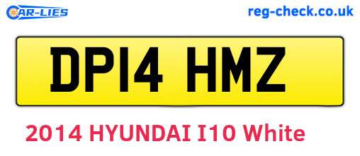 DP14HMZ are the vehicle registration plates.