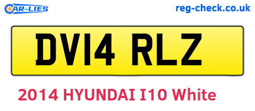 DV14RLZ are the vehicle registration plates.