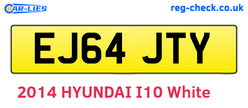 EJ64JTY are the vehicle registration plates.